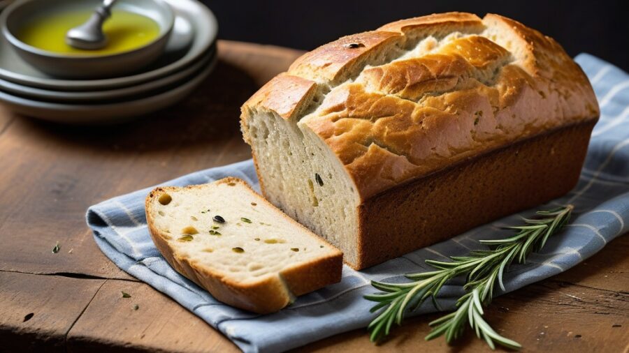 Pão Rústico de Azeite e Alecrim: Receita e Dicas